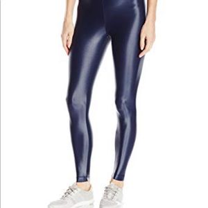 Koral Navy Lustrous Leggings: size small